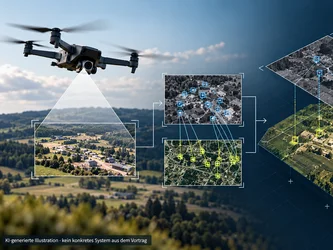 KI-gestützte Bild- und Videoauswertung für unbemannte Systeme KI-gestützte Bild- und Videoauswertung eines unbemannten Luftfahrzeugs zur Objekterkennung und räumlichen Verortung